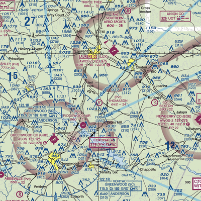 Thomason Airfield (SC56) VFR Sectional  Gaming Mouse Pad