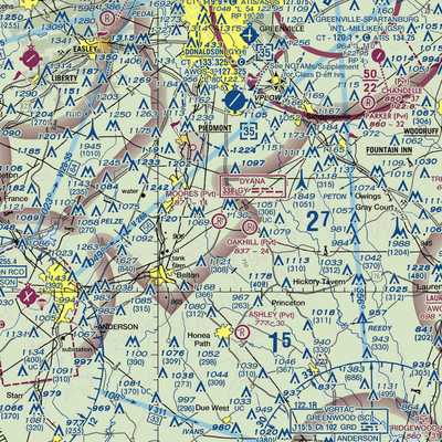 Moore's Field (SC43) VFR Sectional  Gaming Mouse Pad