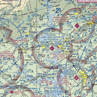 Eagle Ridge Airport (SC24) VFR Sectional  Gaming Mouse Pad