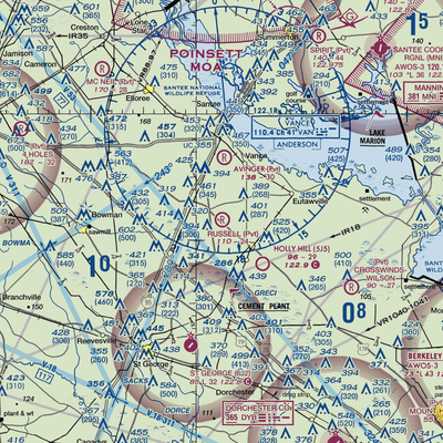 Russell Airport (SC17) VFR Sectional  Gaming Mouse Pad