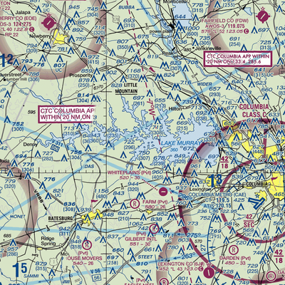 Shealy Airport (SC14) VFR Sectional  Gaming Mouse Pad