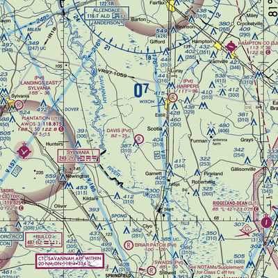 Davis Airport (SC12) VFR Sectional  Gaming Mouse Pad