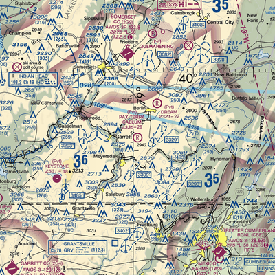 Pax-Terra Caelum Airport (58PA) VFR Sectional  Gaming Mouse Pad