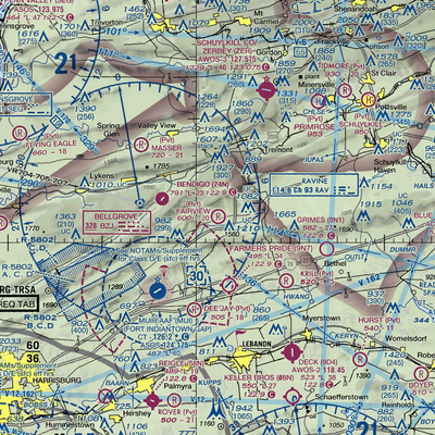 Fairview Farm Airfield (PS20) VFR Sectional  Gaming Mouse Pad