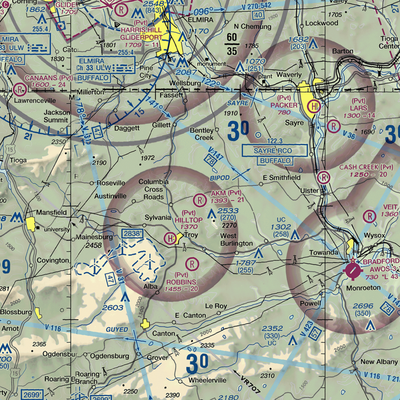 Akm Airfield (PN54) VFR Sectional  Gaming Mouse Pad