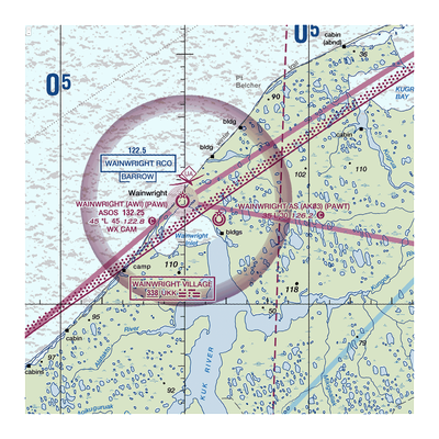 Wainwright Air Station (AK03) VFR Sectional  Gaming Mouse Pad