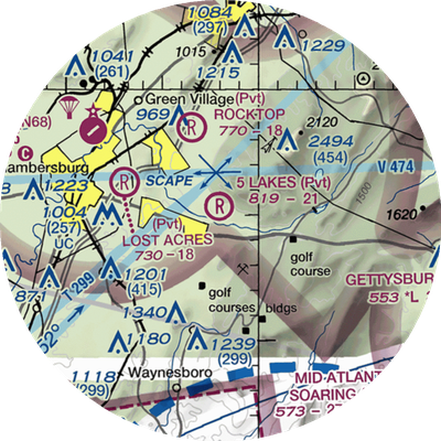 5 Lakes Airport (PA81) VFR Sectional  Gaming Mouse Pad