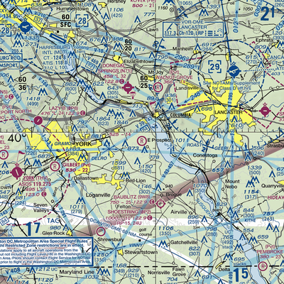 D.Evans Farm Airport (PA73) VFR Sectional  Gaming Mouse Pad