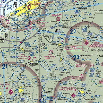 Oberlander Airport (PA52) VFR Sectional  Gaming Mouse Pad