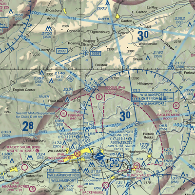 Logue Airport (PA45) VFR Sectional  Gaming Mouse Pad