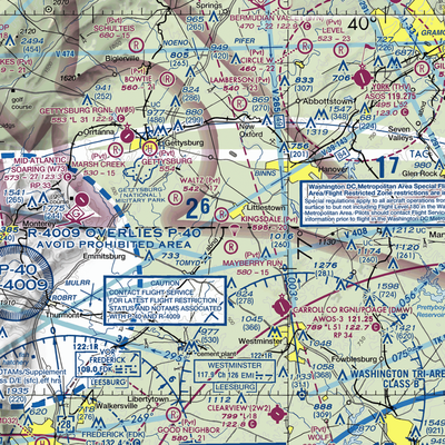 Kingsdale Air Park (PA23) VFR Sectional  Gaming Mouse Pad