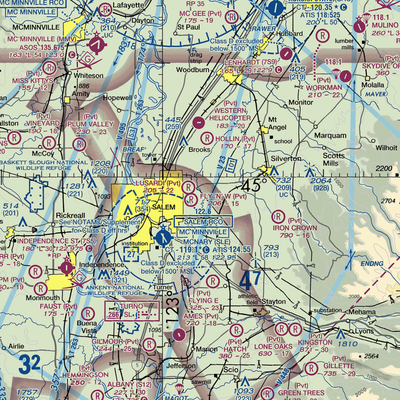 Blue Skies Farm Airport (OR87) VFR Sectional  Gaming Mouse Pad