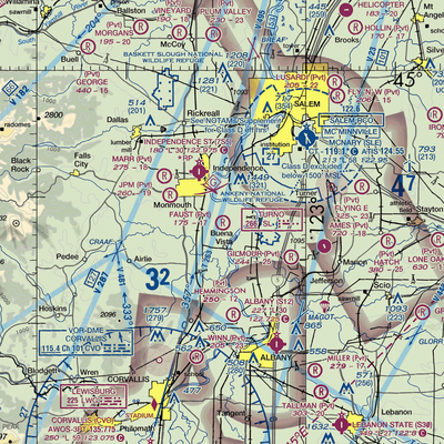 Faust Field Airport (OR77) VFR Sectional  Gaming Mouse Pad