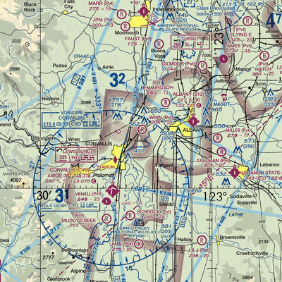 Winn Airport (OR54) VFR Sectional  Gaming Mouse Pad