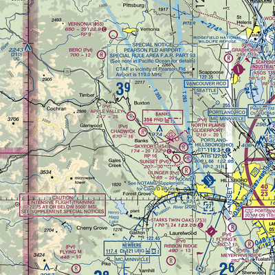 Chadwick Airport (OR27) VFR Sectional  Gaming Mouse Pad