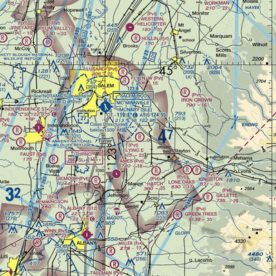 Flying E Airport (OR25) VFR Sectional  Gaming Mouse Pad