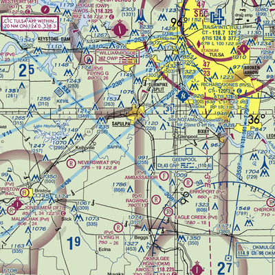 Morris Airport (OL23) VFR Sectional  Gaming Mouse Pad