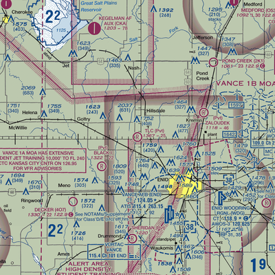 TLC Airport (OK71) VFR Sectional  Gaming Mouse Pad