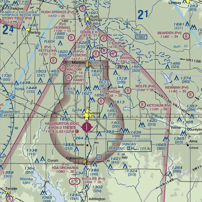 Ramsak Airport (OK67) VFR Sectional  Gaming Mouse Pad