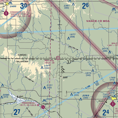 May Ranch Airport (OK54) VFR Sectional  Gaming Mouse Pad