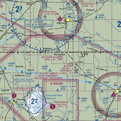 Mc Crays Airport (OK46) VFR Sectional  Gaming Mouse Pad