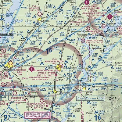 Longs Airport North Airport (OK21) VFR Sectional  Gaming Mouse Pad