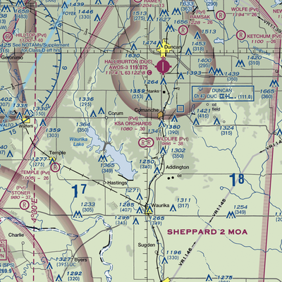 Ksa Orchards Airport (OK11) VFR Sectional  Gaming Mouse Pad