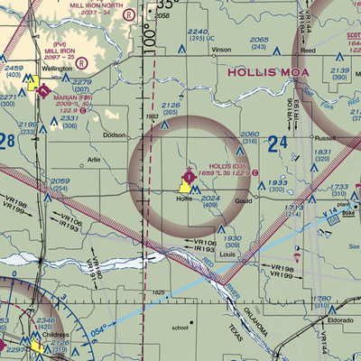 Ray Preston Airport (OK05) VFR Sectional  Gaming Mouse Pad