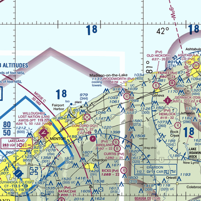 Blackacre Farm Airport (OI69) VFR Sectional  Gaming Mouse Pad