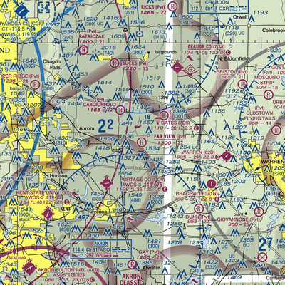 Far View Airport (OI41) VFR Sectional  Gaming Mouse Pad