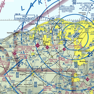 Carroll's Airport (OI22) VFR Sectional  Gaming Mouse Pad