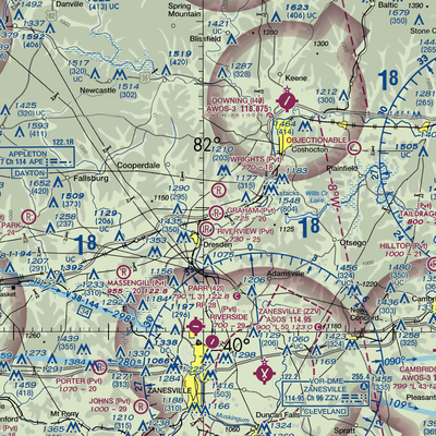 Graham Farm Airport (OH82) VFR Sectional  Gaming Mouse Pad