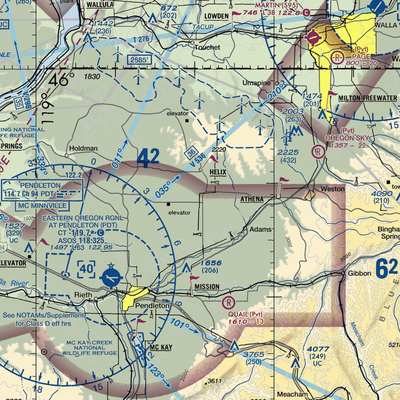 Curtis Airfield (OG08) VFR Sectional  Gaming Mouse Pad