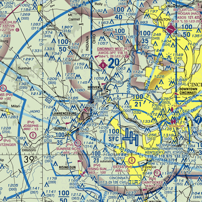 Lost Bridge Airport (OA16) VFR Sectional  Gaming Mouse Pad