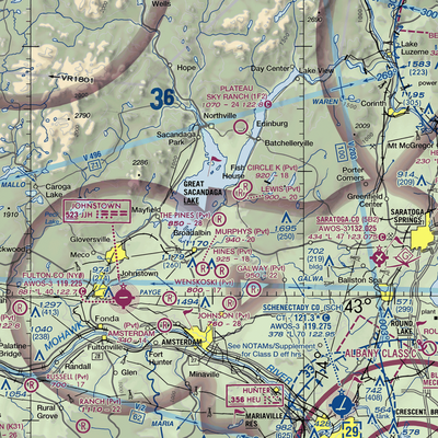 The Pines Airport (NY64) VFR Sectional  Gaming Mouse Pad