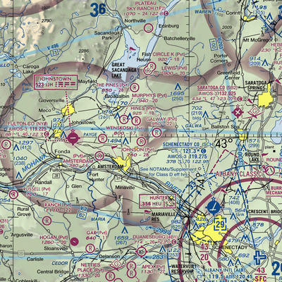 Johnson Airport (NY50) VFR Sectional  Gaming Mouse Pad