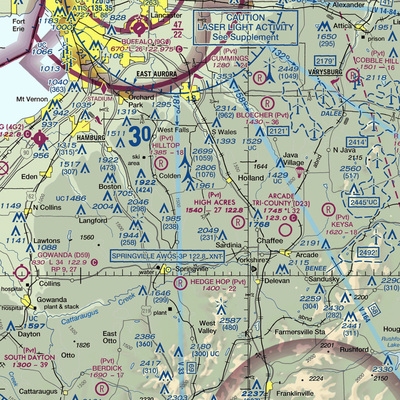 Gentzke Aeronautical Park Airport (NY40) VFR Sectional  Gaming Mouse Pad