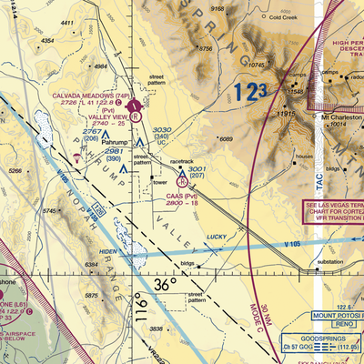 Caas Airport (NV98) VFR Sectional  Gaming Mouse Pad