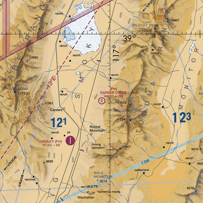 Barker Creek Ranch Airstrip (NV31) VFR Sectional  Gaming Mouse Pad