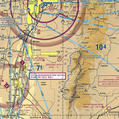 Manzano-Mountain Air Ranch Airport (NM89) VFR Sectional  Gaming Mouse Pad