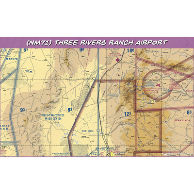 Three Rivers Ranch Airport (NM71) VFR Sectional Water Bottle