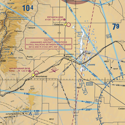 J & M Farms Airport (NM49) VFR Sectional  Gaming Mouse Pad