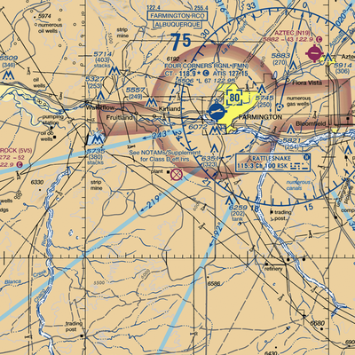 Davenport Airport (NM39) VFR Sectional  Gaming Mouse Pad