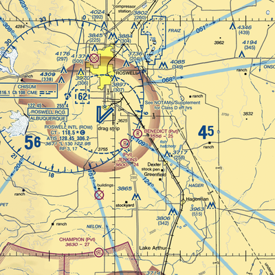 Benedict Airpark (NM20) VFR Sectional  Gaming Mouse Pad