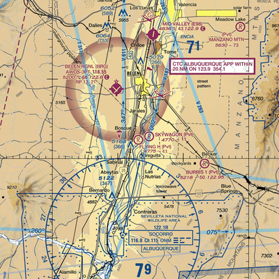 Flying H Airport (NM18) VFR Sectional  Gaming Mouse Pad