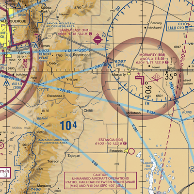 Biplane Ranch Airport (NM02) VFR Sectional  Gaming Mouse Pad