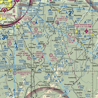 Roberts Roost Airport (NK81) VFR Sectional  Gaming Mouse Pad