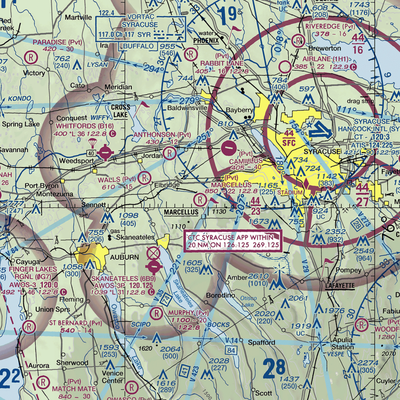 Marcellus Airport (NK71) VFR Sectional  Gaming Mouse Pad