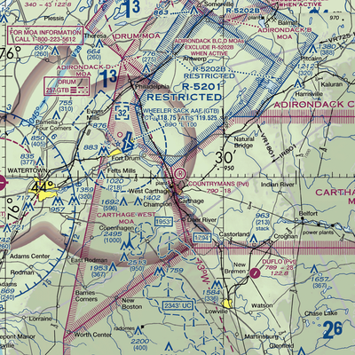 Countryman's Landing Strip (NK01) VFR Sectional  Gaming Mouse Pad