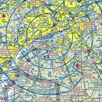 Peaslees Airstrip (NJ25) VFR Sectional  Gaming Mouse Pad